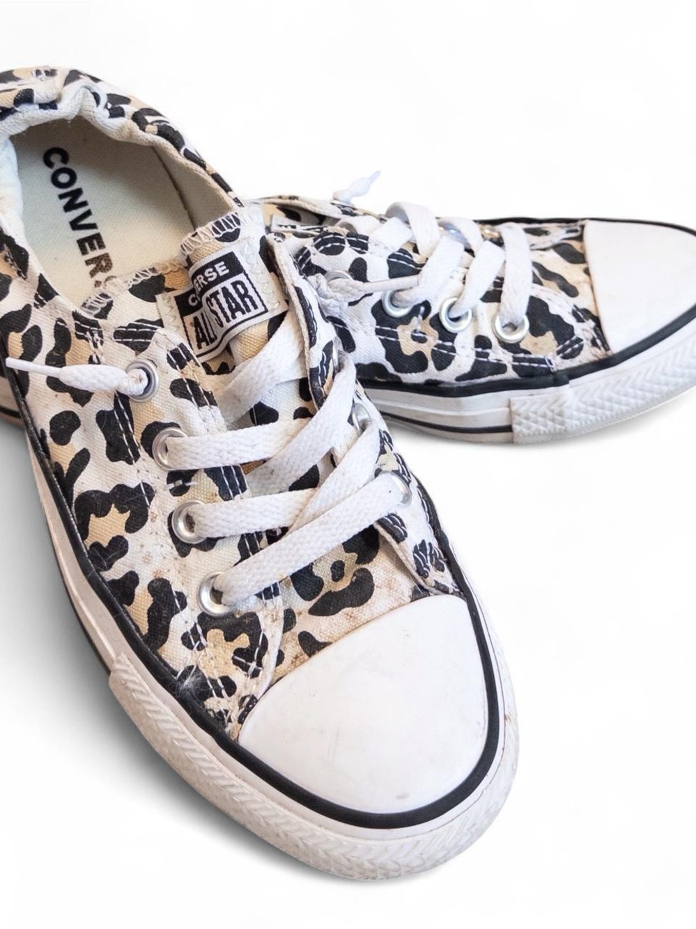 Converse All Star Slip-On Cheetah Print Sneakers Women’s Size 8